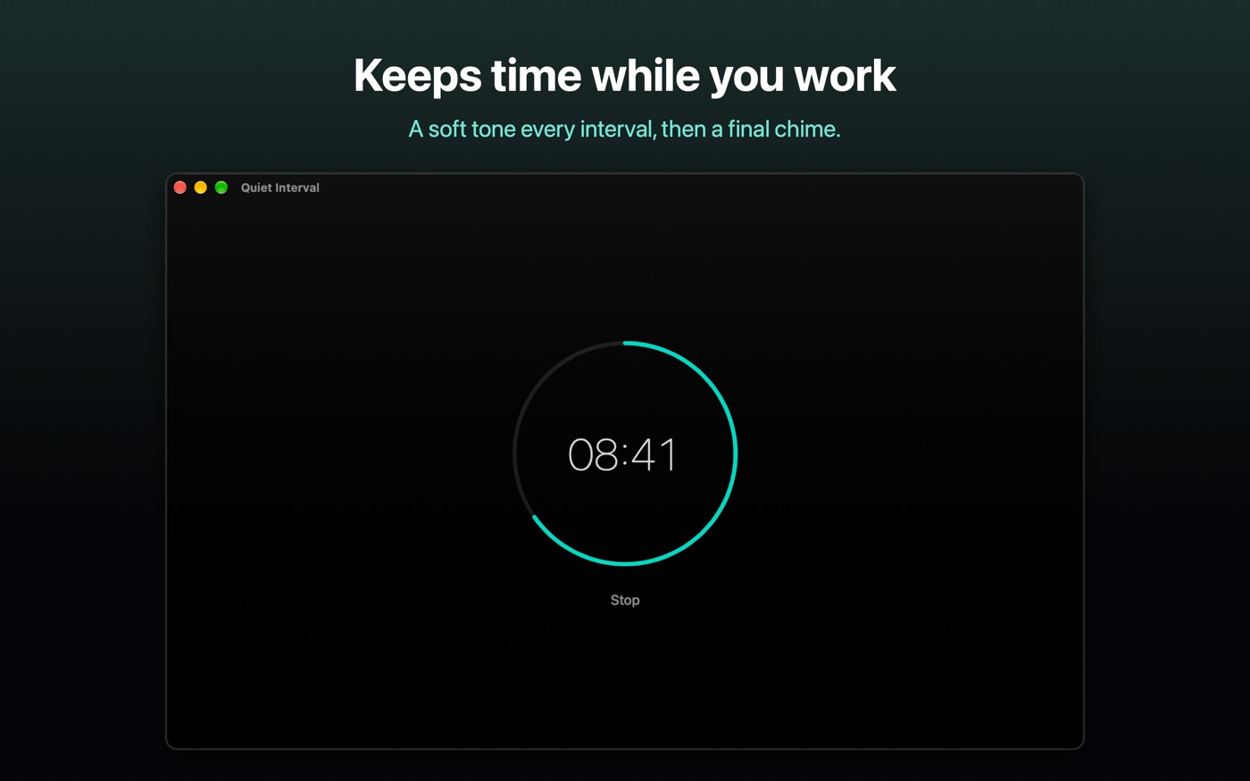 Quiet Interval running on a Mac